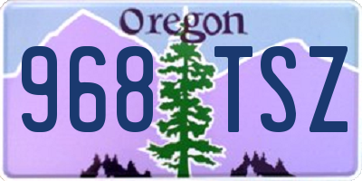 OR license plate 968TSZ