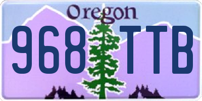 OR license plate 968TTB