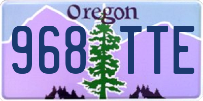 OR license plate 968TTE