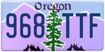 OR license plate 968TTF