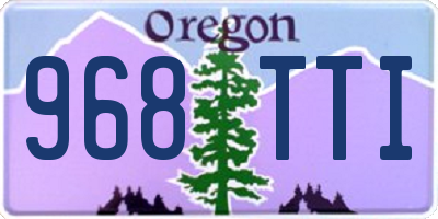 OR license plate 968TTI