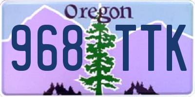 OR license plate 968TTK