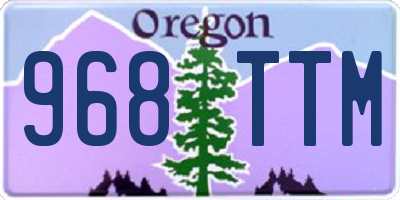 OR license plate 968TTM
