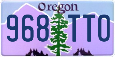 OR license plate 968TTO