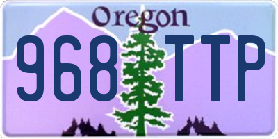 OR license plate 968TTP