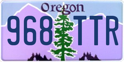OR license plate 968TTR