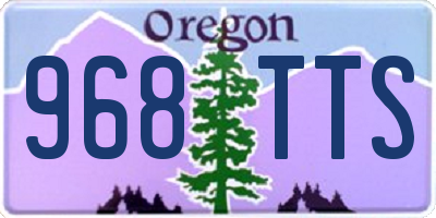 OR license plate 968TTS