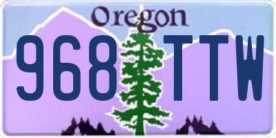 OR license plate 968TTW