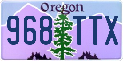 OR license plate 968TTX