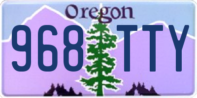 OR license plate 968TTY