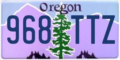 OR license plate 968TTZ