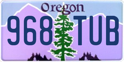 OR license plate 968TUB