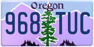 OR license plate 968TUC