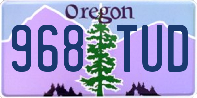 OR license plate 968TUD