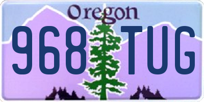 OR license plate 968TUG