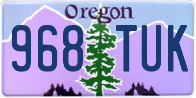 OR license plate 968TUK