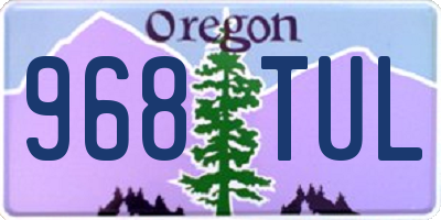 OR license plate 968TUL