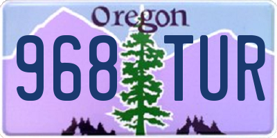 OR license plate 968TUR