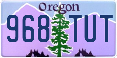 OR license plate 968TUT