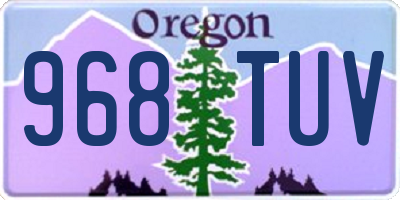 OR license plate 968TUV