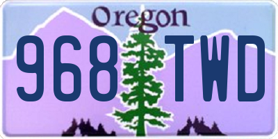 OR license plate 968TWD