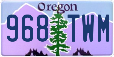 OR license plate 968TWM
