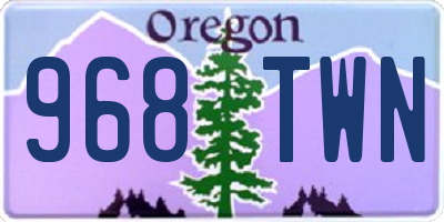 OR license plate 968TWN