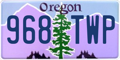 OR license plate 968TWP