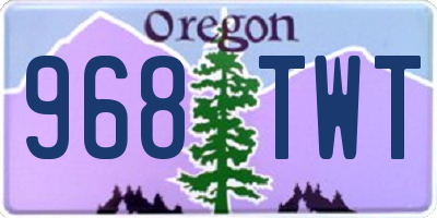 OR license plate 968TWT