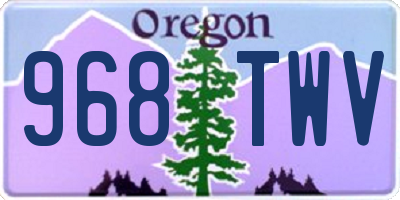 OR license plate 968TWV