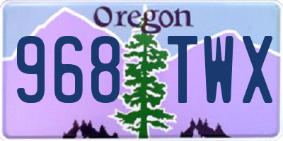 OR license plate 968TWX