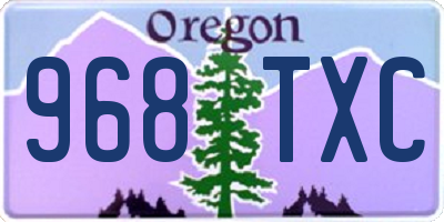 OR license plate 968TXC