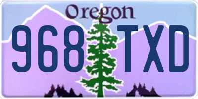 OR license plate 968TXD