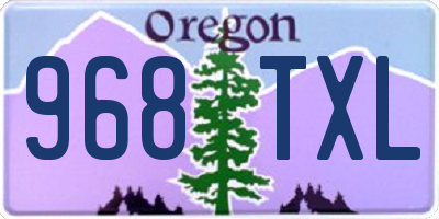 OR license plate 968TXL