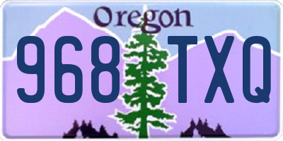 OR license plate 968TXQ