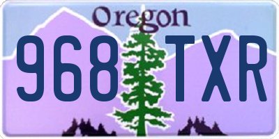 OR license plate 968TXR