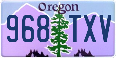 OR license plate 968TXV