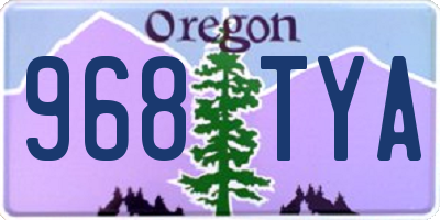 OR license plate 968TYA