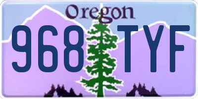 OR license plate 968TYF