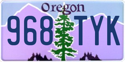 OR license plate 968TYK
