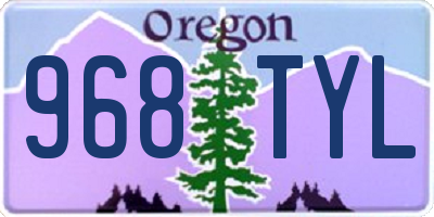 OR license plate 968TYL
