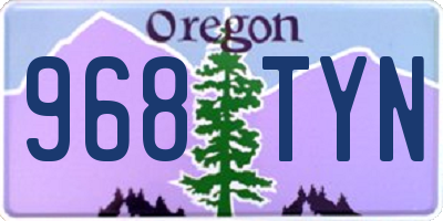 OR license plate 968TYN