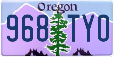 OR license plate 968TYO