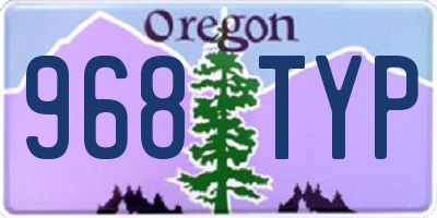OR license plate 968TYP