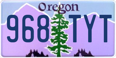 OR license plate 968TYT