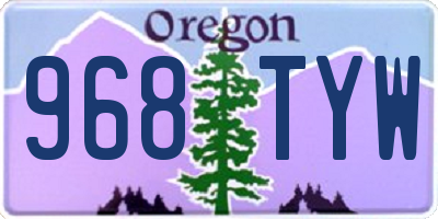 OR license plate 968TYW