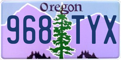 OR license plate 968TYX