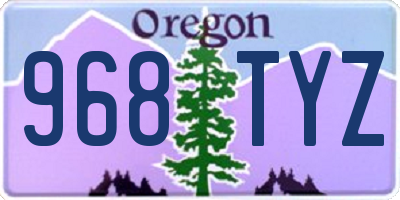OR license plate 968TYZ