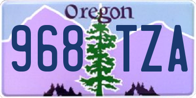 OR license plate 968TZA