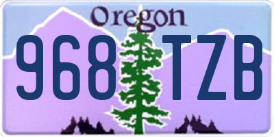 OR license plate 968TZB